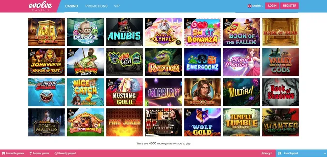 evolve casino online slot games at irish online casinos