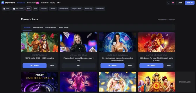 skycrown promotions online casinos ireland