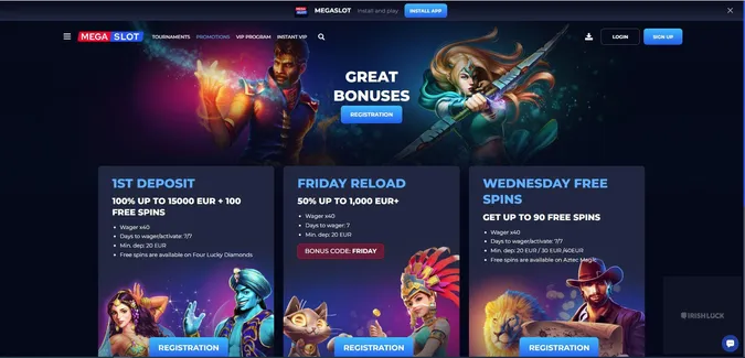 megaslot promotions online casinos ireland