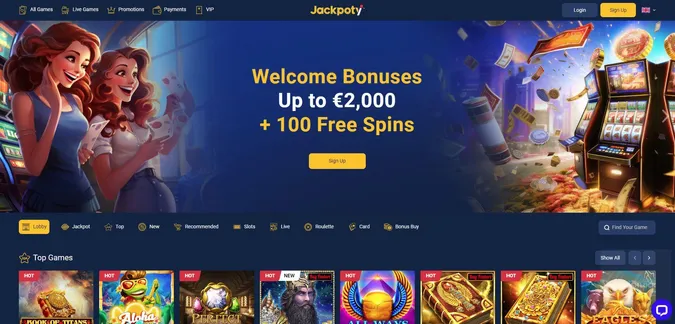 jackpoty welcome bonus online casinos ireland