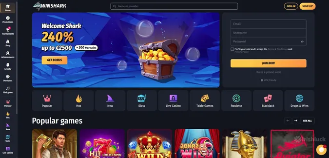 wishark casino online casinos ireland