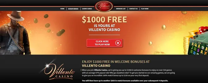 villento casino ux
