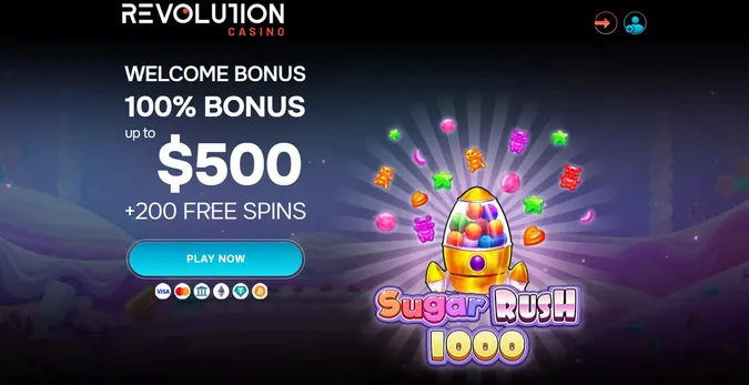 photo of revolution casino welcome bonus