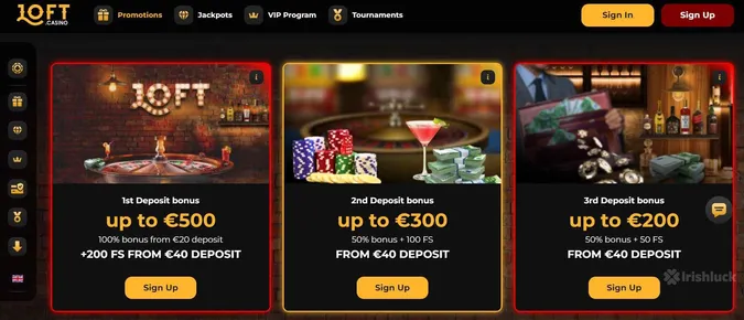 Loft Casino Welcome Package