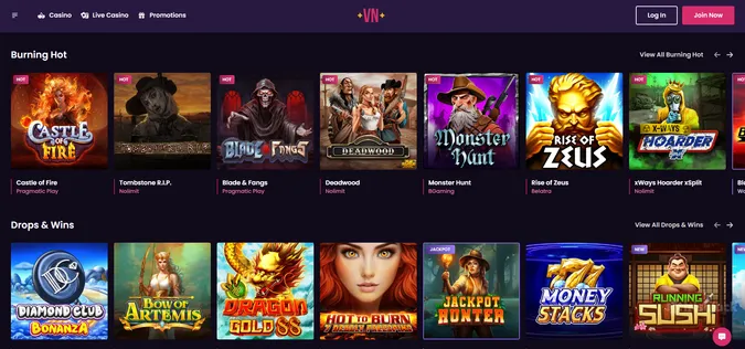 vegas now online slot games popular titles