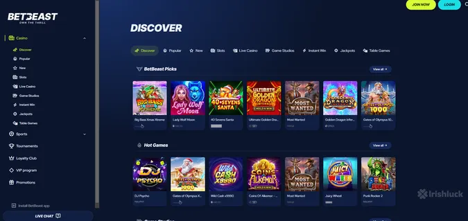 betbeast-casino-section