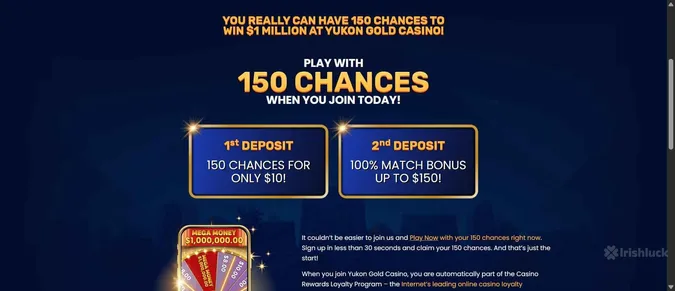 Yukon Gold Casino offers and promotions