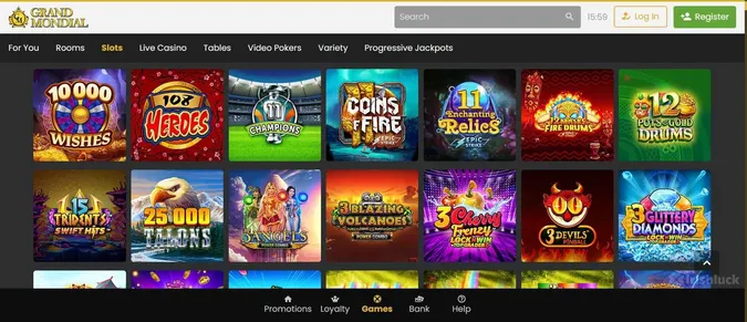 Grand Mondial Casino game collection