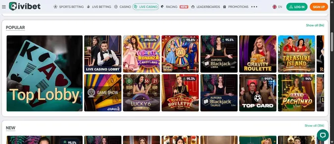 Ivibet casino live dealer casino games