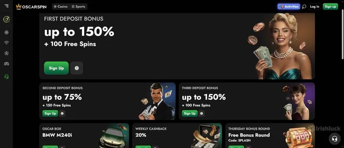 OscarSpin Casino bonuses and promotions