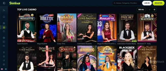 Slotexo Casino live casino games