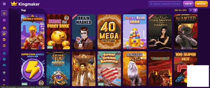 Kingmaker casino game collection