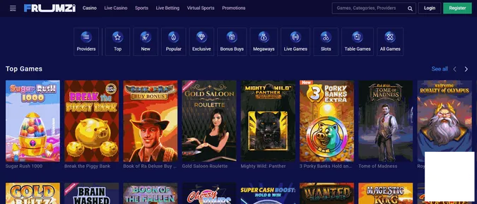 Frumzi Casino game collection