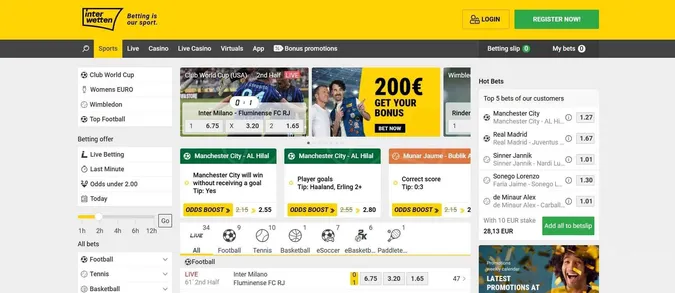 Interwetten sportsbook sports section
