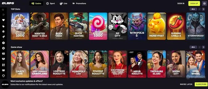 Claps Casino Games Collection