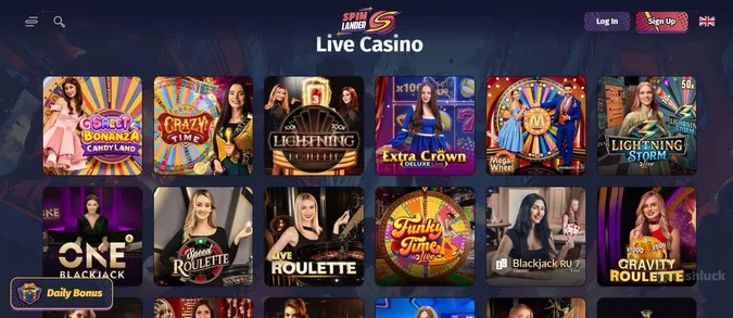 Spinlander casino live dealer games