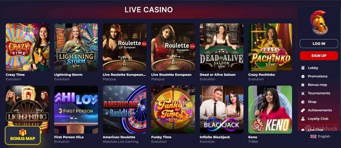 Slota casino live casino games