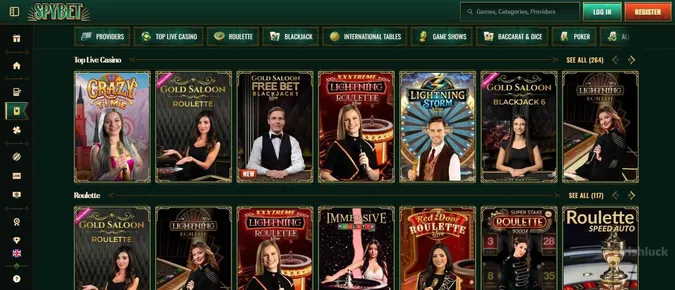 Spybet casino live dealer games