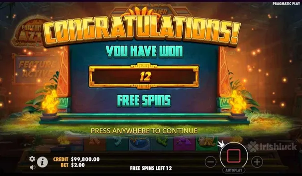 Gameplay of Fortune of Aztec slot game