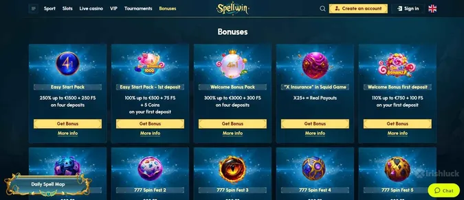 SpellWin casino promotions and bonuses