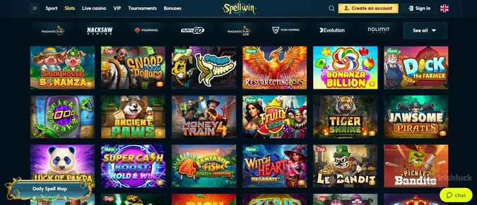 SpellWin Casino Collection of games
