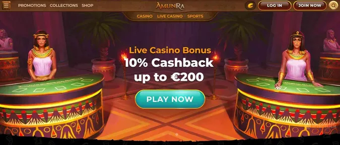 Amunra Casino welcome offer