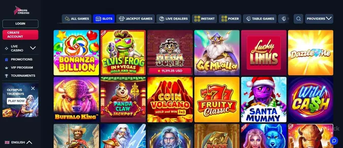 Trips Casino collection of casino games