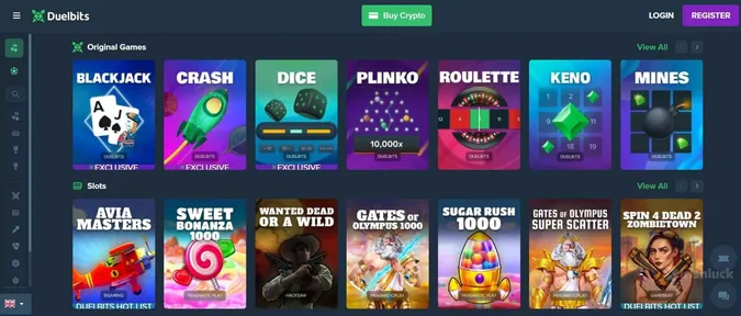 Duelbits Casino collection of games
