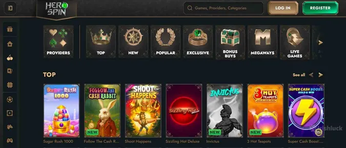 HeroSpin Casino game collection