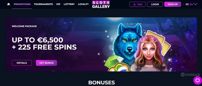 Slots Gallery Casino welcome offer