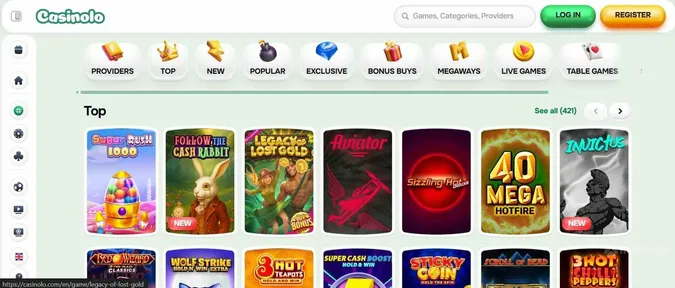 Casinolo casino collection of casino games