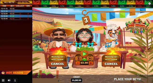 Gameplay of Hot Heads Slot game 2