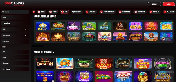 online casino games found at 666 casino and the irishluck logo