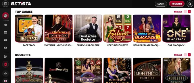 Betista Casino live casino games