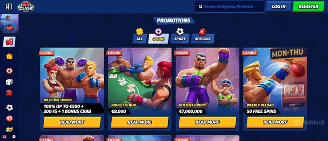 BigClash welcome bonuses and promotions