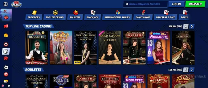 BigClash live casino games