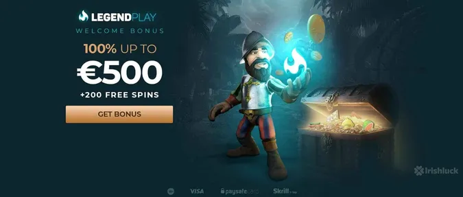 welcome bonus of LegendPlay Casino