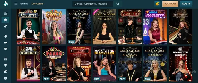 LegendPlay live casino section