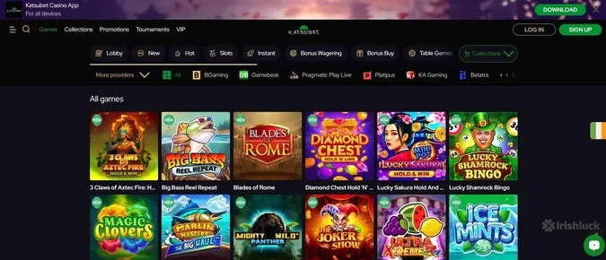 game collection at KatsuBet Casino
