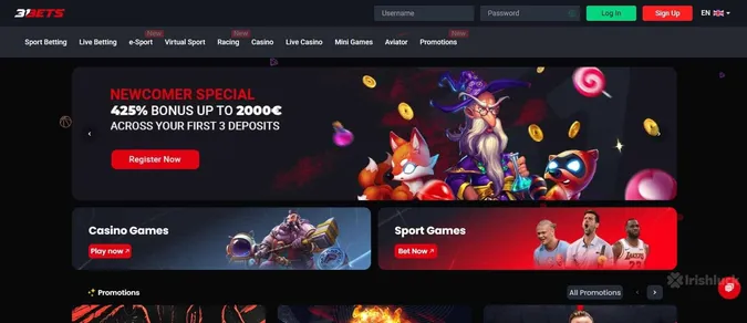 Welcome bonus at 31bets casino