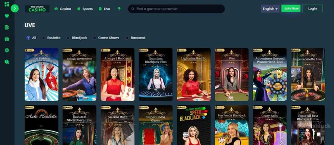 TheOnlineCasino live dealer games