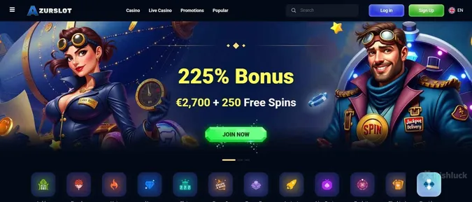 Welcome bonus at AzurSlot casino