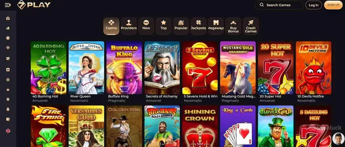 SevenPlay Casino collection of casino games