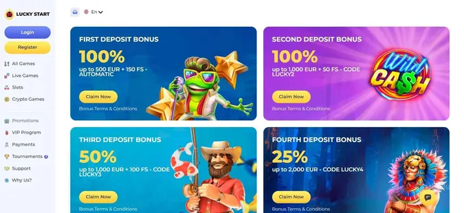 LuckyStart Casino welcome offers