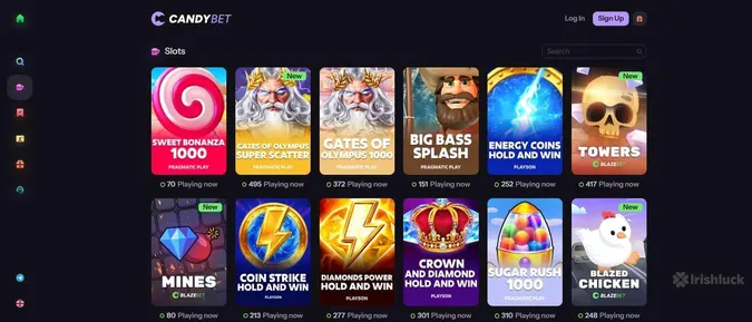CandyBet Casino collection of casino games