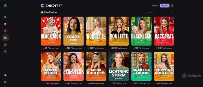 CandyBet live dealer games