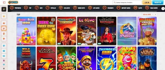 Wyns Casino collection of games