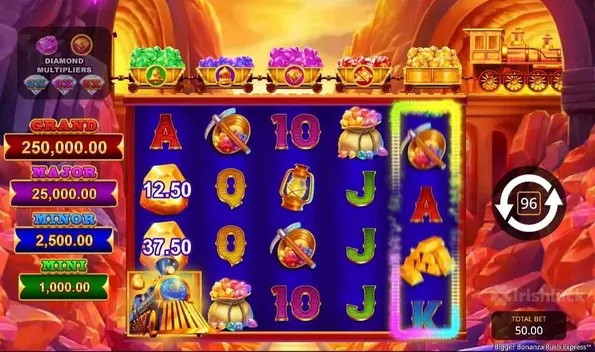 gameplay of Bigger Bonanza Rush Express