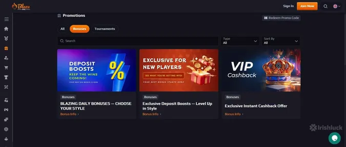 BlazeSpins welcome casino bonuses