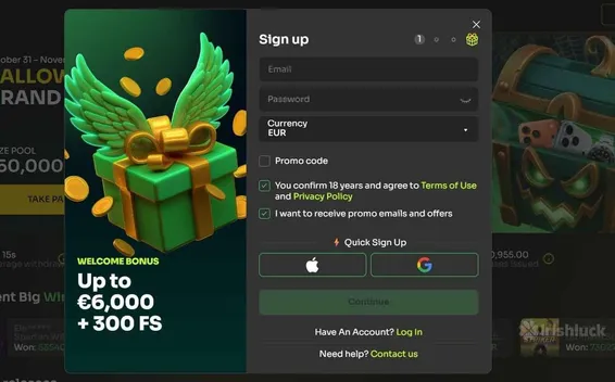 HolyLuck Casino welcome offer